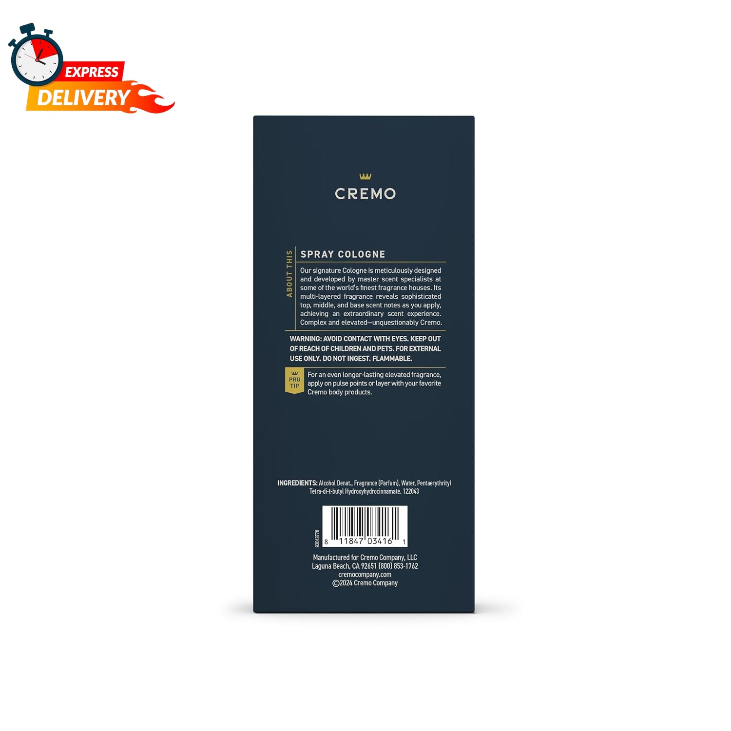 Cremo Cologne for Men - Palo Santo Mens Cologne Spray - a Combination of Bright