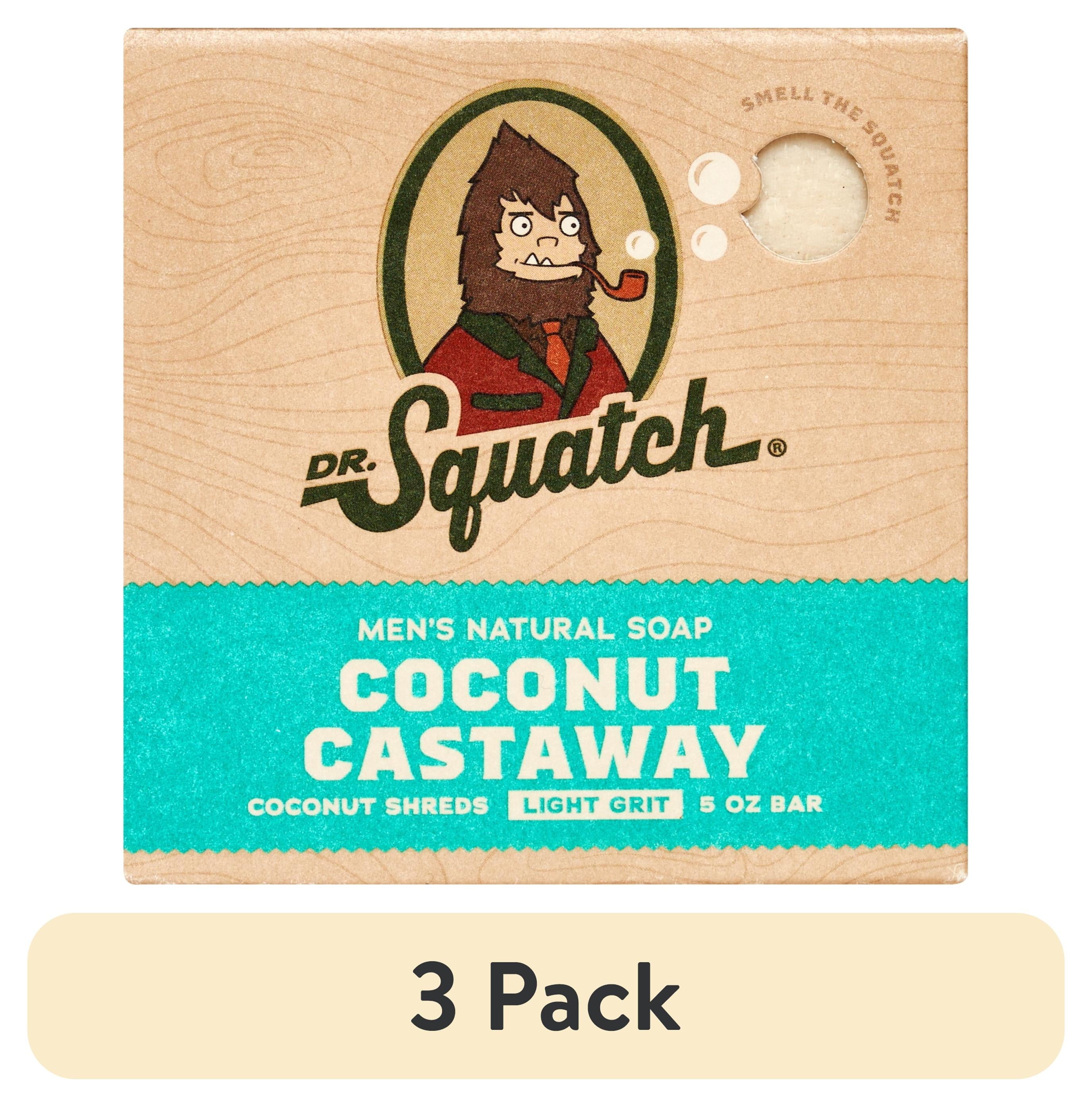 (3 Pack)  Coconut Castaway Natural Bar Soap for Men, 5 Oz
