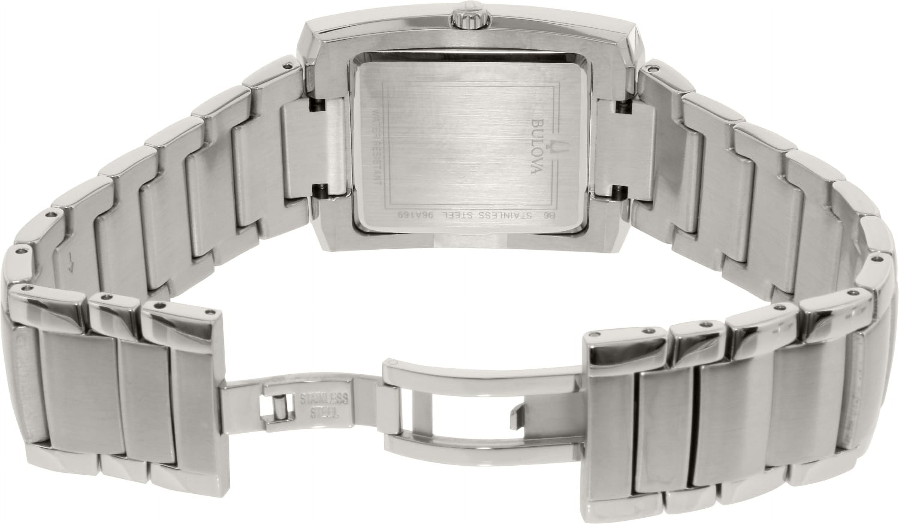 Men'S Classic 96A169 Silver Stainless-Steel Quartz Watch