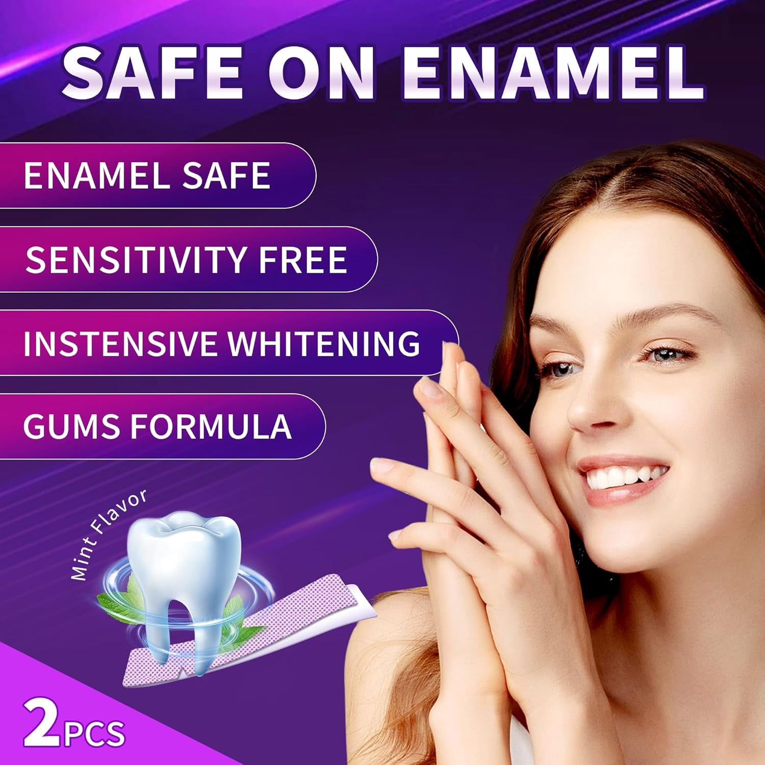 Teeth Whitening Strips 28 Treatments, 56 Teeth Whitening Strips - Whitening Strip for Teeth Sensitive, Professional Whitening Strip Kit, Fast Removing Smoking