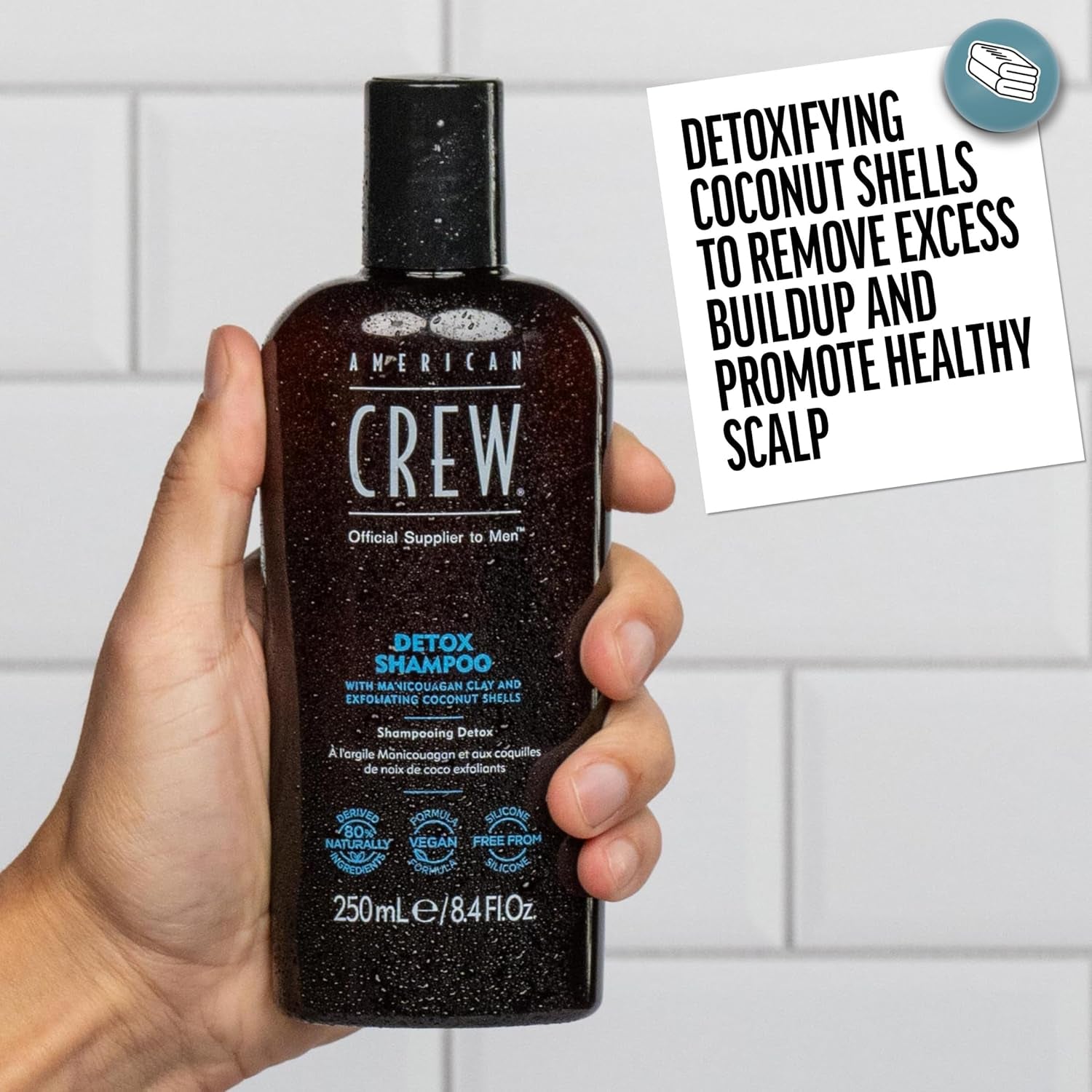 Detox Shampoo for Men, Naturally Derived, Vegan Formula, Citrus Mint Fragrance, 33.8 Fl Oz