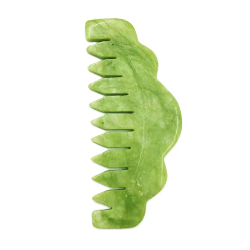 Natural Jade Stone Guasha Board Gouache Scraper for Body Acupoint Press SPA Acupuncture Skin Facial Care Massage anti Aging Tool