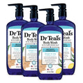 Body Wash with Pure Epsom Salt, Detoxify & Energize with Ginger & Clay, 24 Fl Oz (Pack of 4)