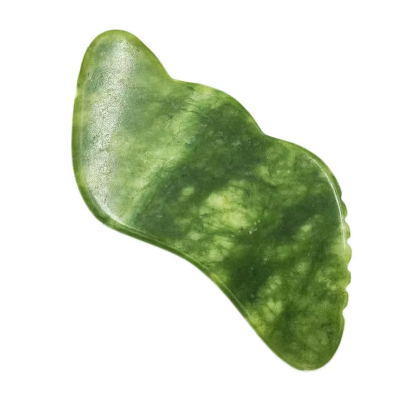 Natural Jade Stone Guasha Board Gouache Scraper for Body Acupoint Press SPA Acupuncture Skin Facial Care Massage anti Aging Tool