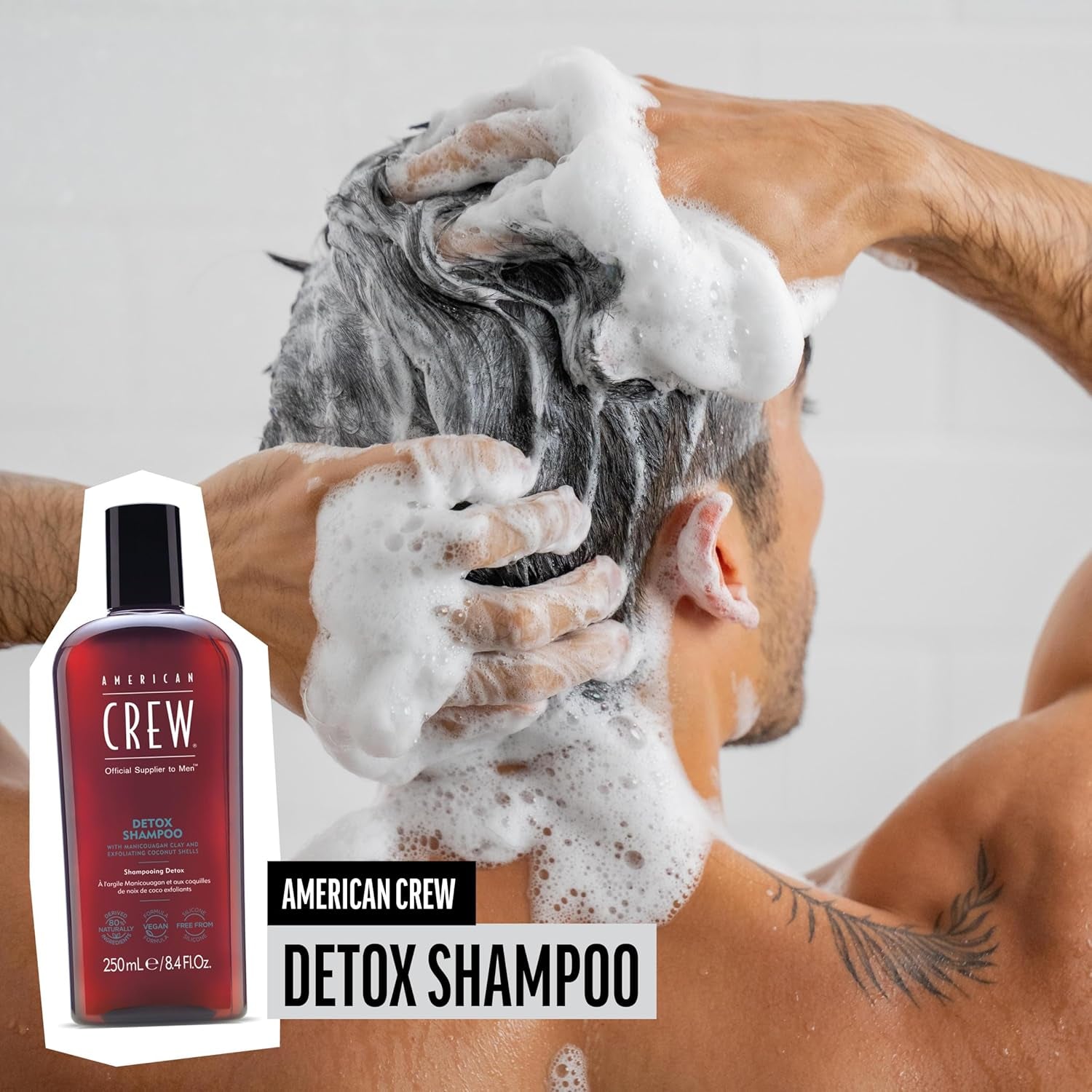 Detox Shampoo for Men, Naturally Derived, Vegan Formula, Citrus Mint Fragrance, 33.8 Fl Oz