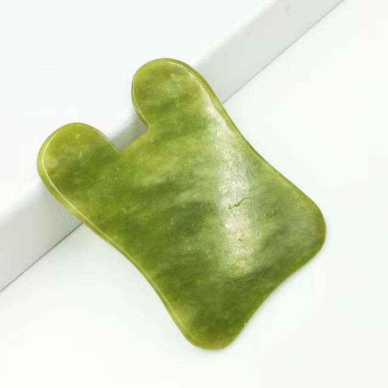 Natural Jade Stone Guasha Board Gouache Scraper for Body Acupoint Press SPA Acupuncture Skin Facial Care Massage anti Aging Tool