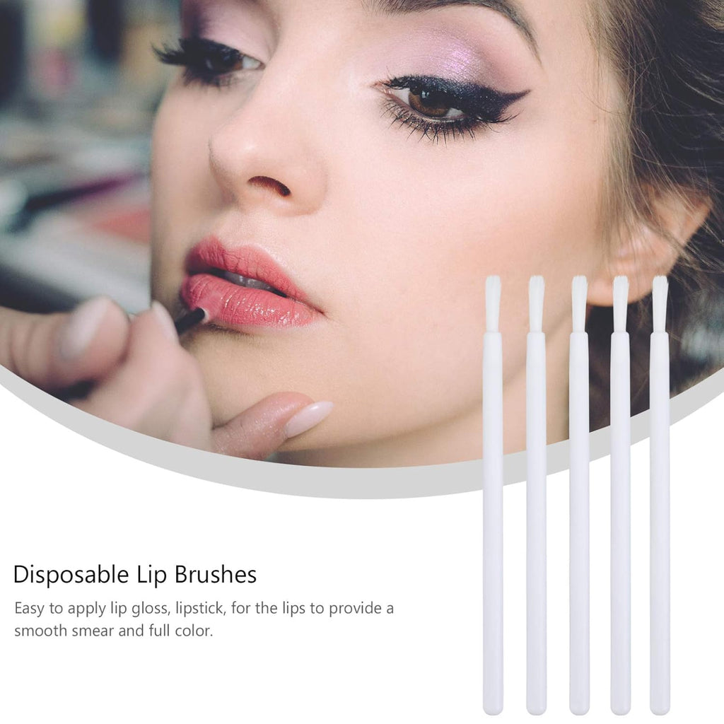 100Pcs Disposable Lip Brushes Smooth Lip Gloss Applicators for Even Makeup Application Safe Beauty Tools for Daily Use for Lipstick and Gloss